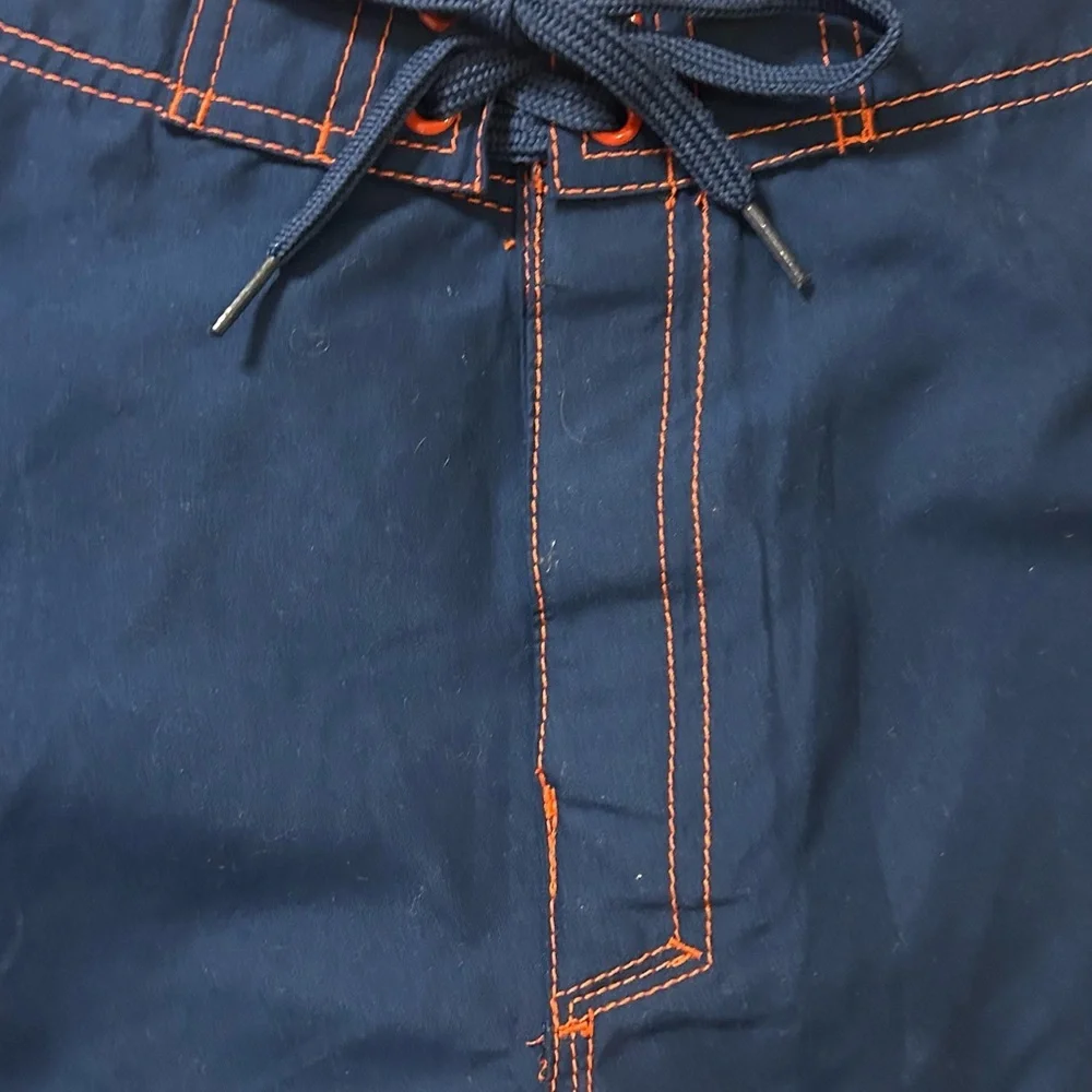 Budweiser Men's Navy and Orange Swim Shorts - Picture 3 of 6